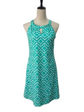 Jude Connally Lisa Sleeveless Shift Dress Geo Print Jude Cloth S Preppy Coastal